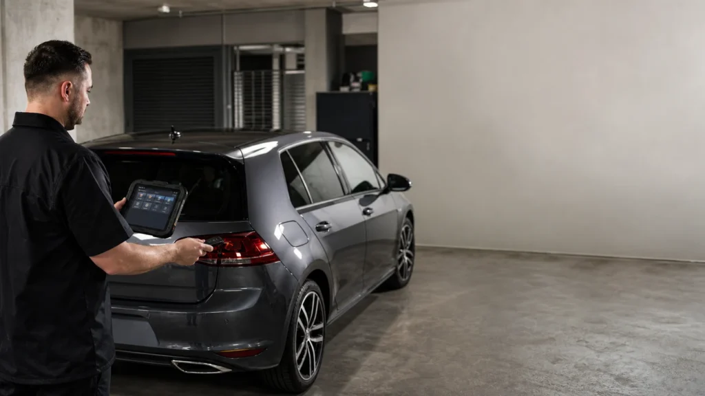 Car remote diagnostics being carried out in Melbourne