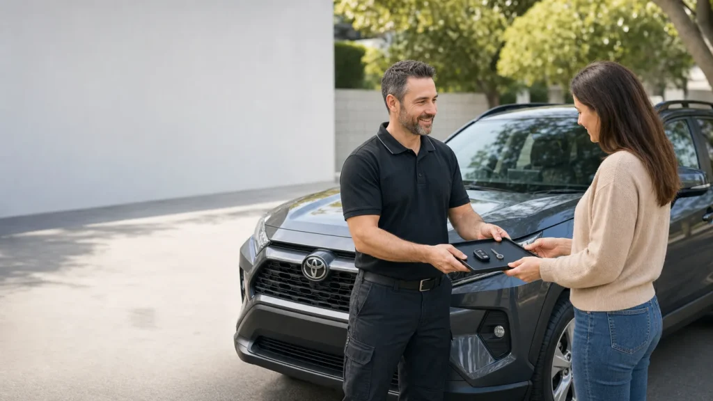 Car key replacement in Melbourne with a smart key and emergency blade